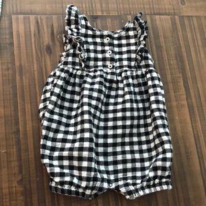 Nordstrom Black & White Gingham Bubble Romper